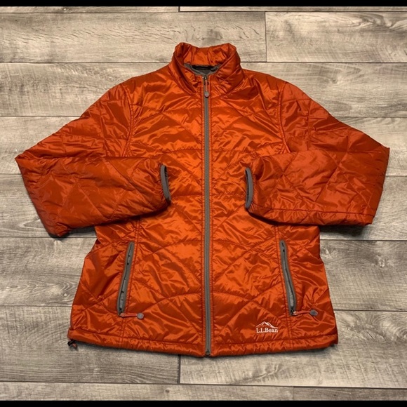 L.L. Bean Jackets & Coats Ll Bean Primaloft Burnt Orange Puffer Puffy Womens Jacket Coat